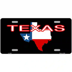 Texas Filled State Flag Metal License Plate 12" x 6" (LP)
