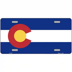 Colorado State Flag Metal License Plate 12" x 6" (LP)
