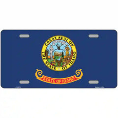Idaho State Flag Metal License Plate 12" x 6" (LP)