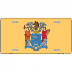 New Jersey State Flag Metal License Plate 12" x 6" (LP)