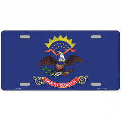 North Dakota State Flag Metal License Plate 12" x 6" (LP)