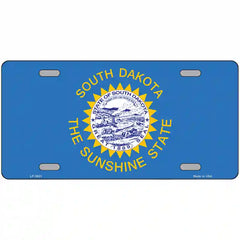 South Dakota State Flag Metal License Plate 12" x 6" (LP)
