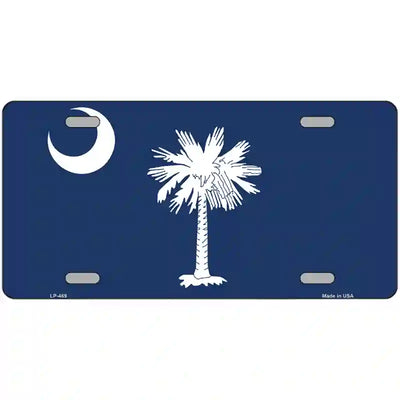 South Carolina State Flag Metal License Plate 12