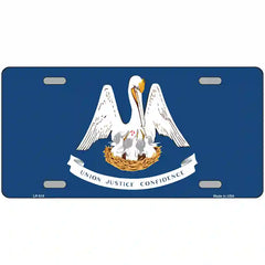 Louisiana State Flag Metal License Plate 12" x 6" (LP)