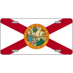 Florida State Flag Metal License Plate 12" x 6" (LP)