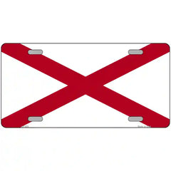 Alabama State Flag Metal License Plate Sign 12" x 6" (LP)