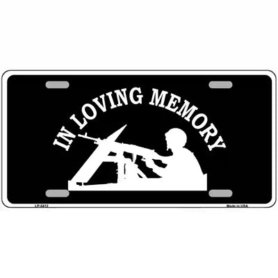 In Loving Memory Lookout Novelty Metal License Plate 12