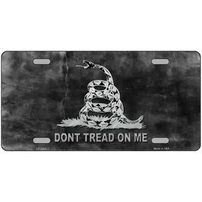 Dont Tread On Me Black Novelty Metal License Plate 12