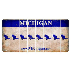 Michigan.gov Cut License Plate Strips (Set of 8)