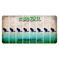 Missouri Show Me State Cut License Plate Strips (Set of 8)