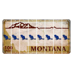 Montana Centennial Cut License Plate Strips (Set of 8)