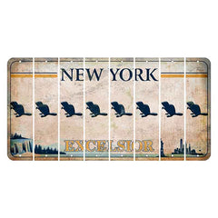 New York Excelsior Cut License Plate Strips (Set of 8)