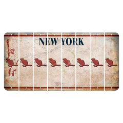 New York Statue of Liberty Cut License Plate Strips (Set of 8)
