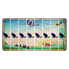 Beautiful Ohio Cut License Plate Strips (Set of 8)