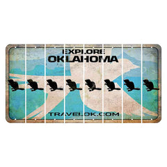 Oklahoma Scissor-Tailed Flycatcher Cut License Plate Strips (Set of 8)