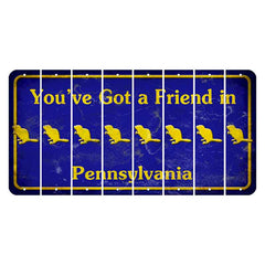 Pennsylvania Youve Got a Friend Cut License Plate Strips (Set of 8)