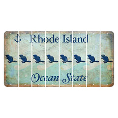 Rhode Island Ocean Cut License Plate Strips (Set of 8)