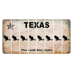 Texas Classic Cut License Plate Strips (Set of 8)