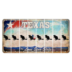 Texas Davis Mountains Cut License Plate Strips (Set of 8)