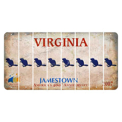 Virginia Jamestown Cut License Plate Strips (Set of 8)