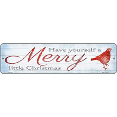 Merry Little Christmas Novelty Metal Street Sign 12" x 3" (MK)