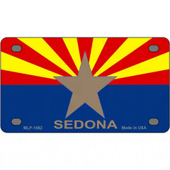 Sedona Arizona State Flag Metal License Plate 4" x 2.2" (MLP)