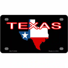 Texas Filled State Flag Metal License Plate 4" x 2.2" (MLP)