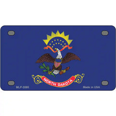North Dakota State Flag Metal License Plate 4" x 2.2" (MLP)