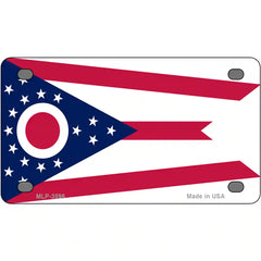 Ohio State Flag Metal License Plate 4" x 2.2" (MLP)