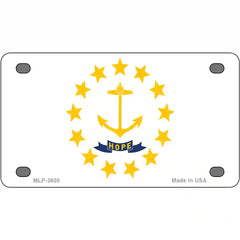 Rhode Island State Flag Metal License Plate 4" x 2.2" (MLP)