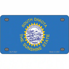 South Dakota State Flag Metal License Plate 4" x 2.2" (MLP)