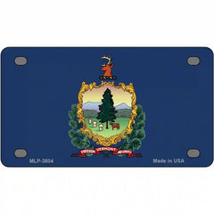 Vermont State Flag Metal License Plate 4" x 2.2" (MLP)