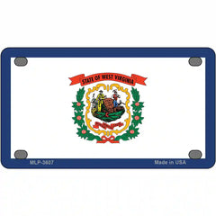 West Virginia State Flag Metal License Plate 4" x 2.2" (MLP)