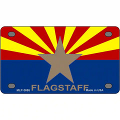 Flagstaff Arizona State Flag Metal License Plate 4" x 2.2" (MLP)