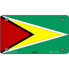 Guyana Flag Metal License Plate 4" x 2.2" (MLP)