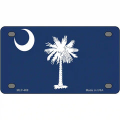 South Carolina State Flag Metal License Plate 4" x 2.2" (MLP)