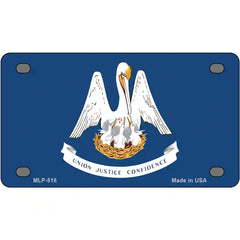 Louisiana State Flag Metal License Plate 4" x 2.2" (MLP)