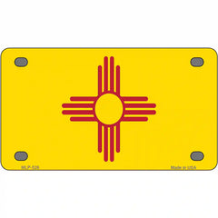 New Mexico State Flag Metal License Plate 4" x 2.2" (MLP)