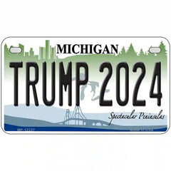 Trump 2024 Michigan Metal License Plate