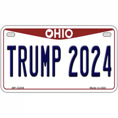 Trump 2024 Ohio Metal License Plate