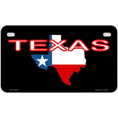 Texas Filled State Flag Metal License Plate 7" x 4" (MP)
