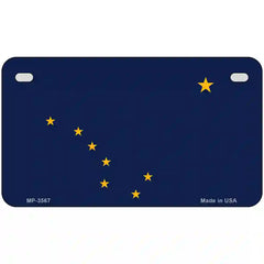 Alaska State Flag Metal License Plate 7" x 4" (MP)