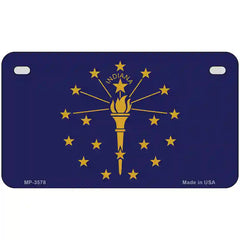 Indiana State Flag Metal License Plate 7" x 4" (MP)