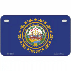 New Hampshire State Flag Metal License Plate 7" x 4" (MP)