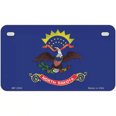 North Dakota State Flag Metal License Plate 7" x 4" (MP)