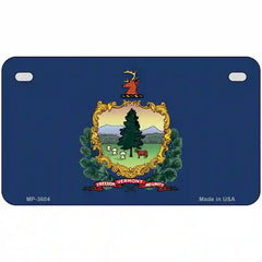Vermont State Flag Metal License Plate 7" x 4" (MP)