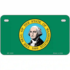 Washington State Flag Metal License Plate 7" x 4" (MP)