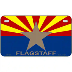Flagstaff Arizona State Flag Metal License Plate 7" x 4" (MP)