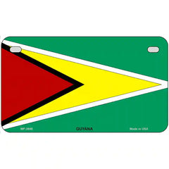 Guyana Flag Metal License Plate 7" x 4" (MP)