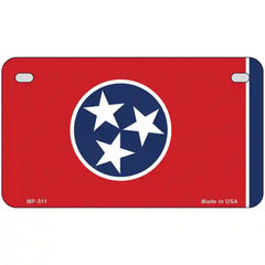 Tennessee State Flag Metal License Plate 7" x 4" (MP)